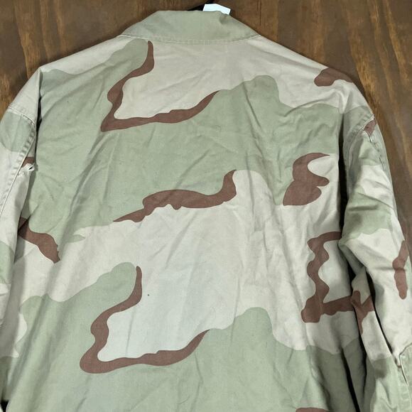 Vintage U.S Armed Forces Mens Coat Tan DCU Camouflage BDU Uniform Large Regular - Picture 11 of 14